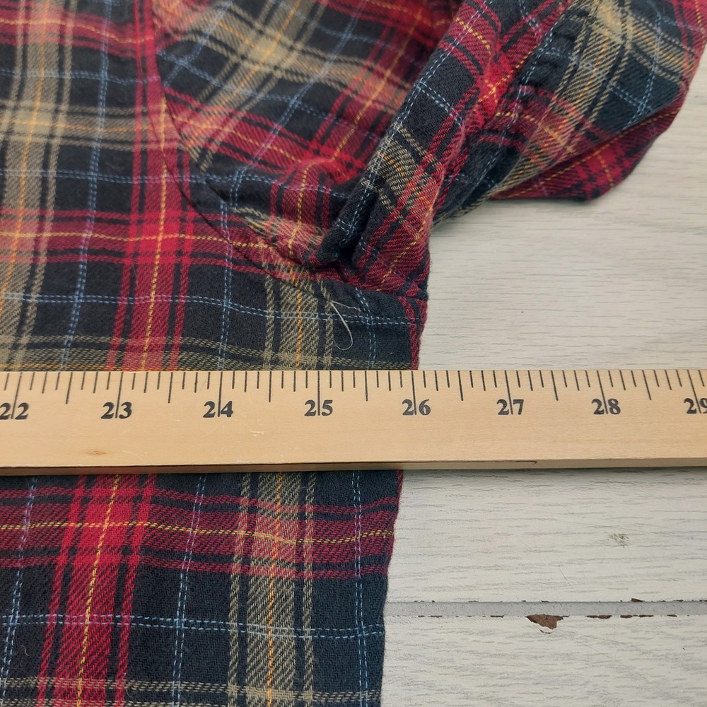 Carbon2Cobalt Mens Flannel Shirt XL Tall Plaid 100% Cotton Holiday Lumberjack - Picture 5 of 6